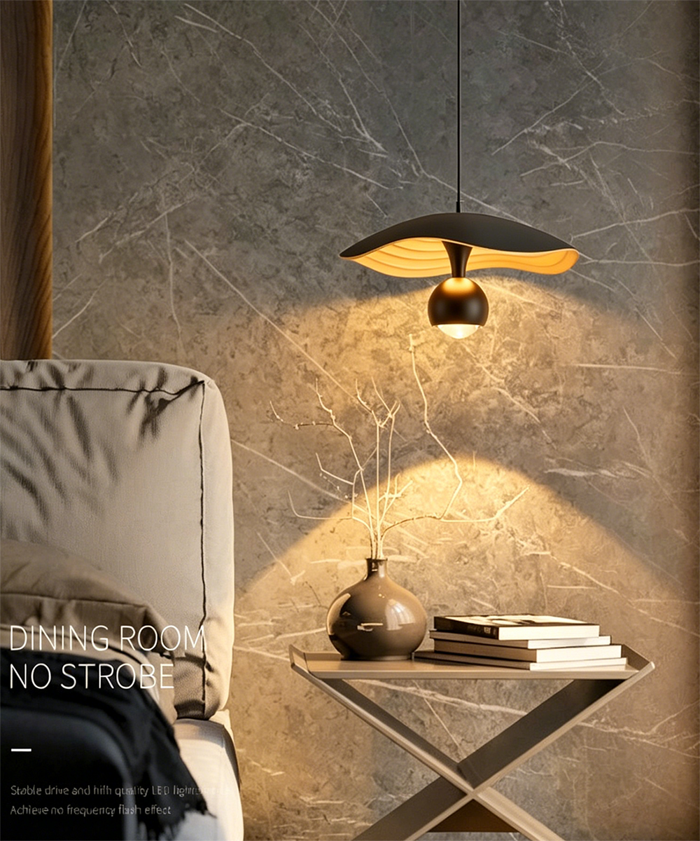 Alu Wave Modern LED Pendant Light – Sculptural Curved Aluminum Hanging Lamp