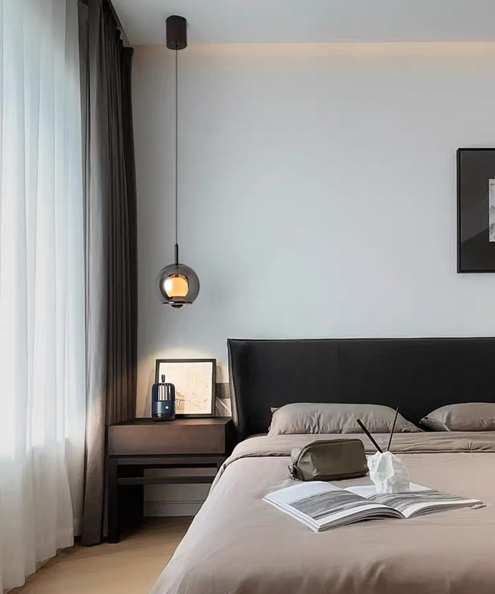 Luna Glass Stone Pendant Light – Modern Ambient LED Hanging Lamp