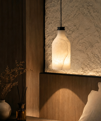 Adjustable Alabaster Marble Pendant Light – Soft Ambient Lamp