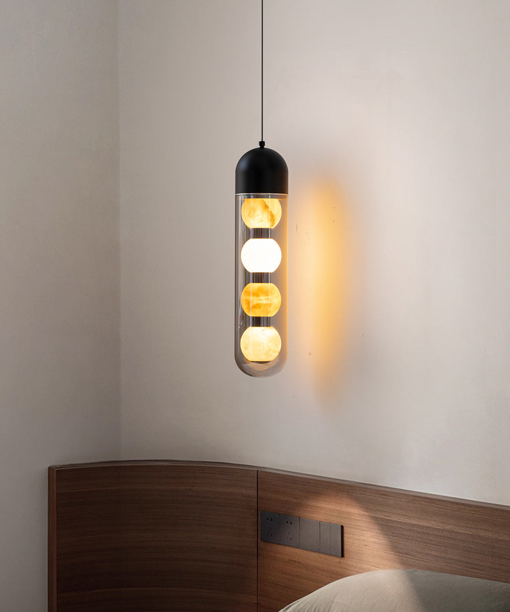 Aurora Capsule Pendant Light – Modern Sculptural Ambient Lamp