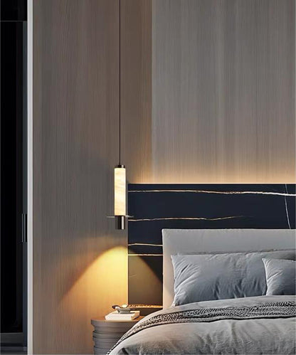 Steel Halo Marble Pendant Light – Sculptural Ambient Ceiling Lamp