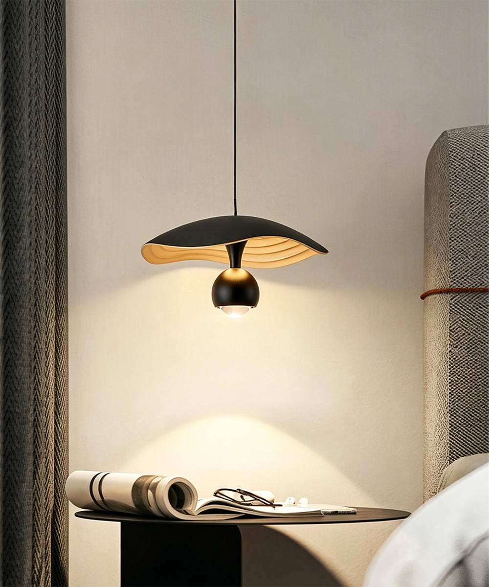 Alu Wave Modern LED Pendant Light – Sculptural Curved Aluminum Hanging Lamp