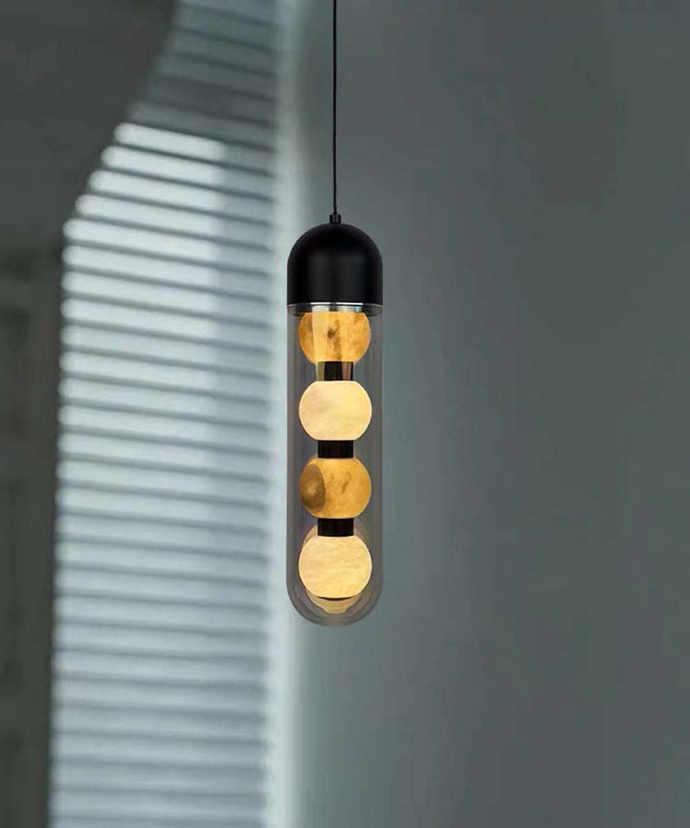 Aurora Capsule Pendant Light – Modern Sculptural Ambient Lamp