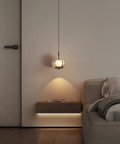 Luna Glass Stone Pendant Light – Modern Ambient LED Hanging Lamp