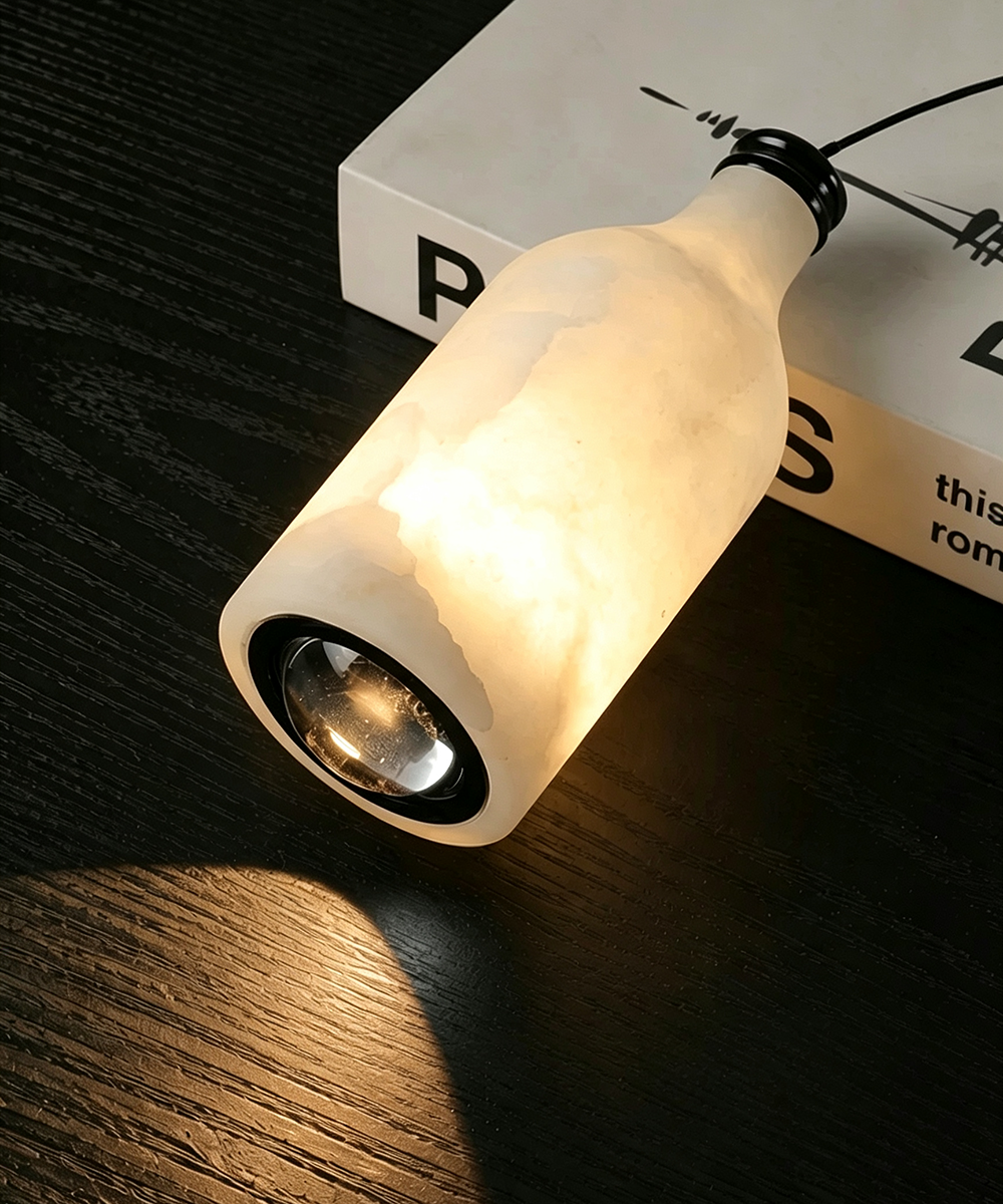 Adjustable Alabaster Marble Pendant Light – Soft Ambient Lamp