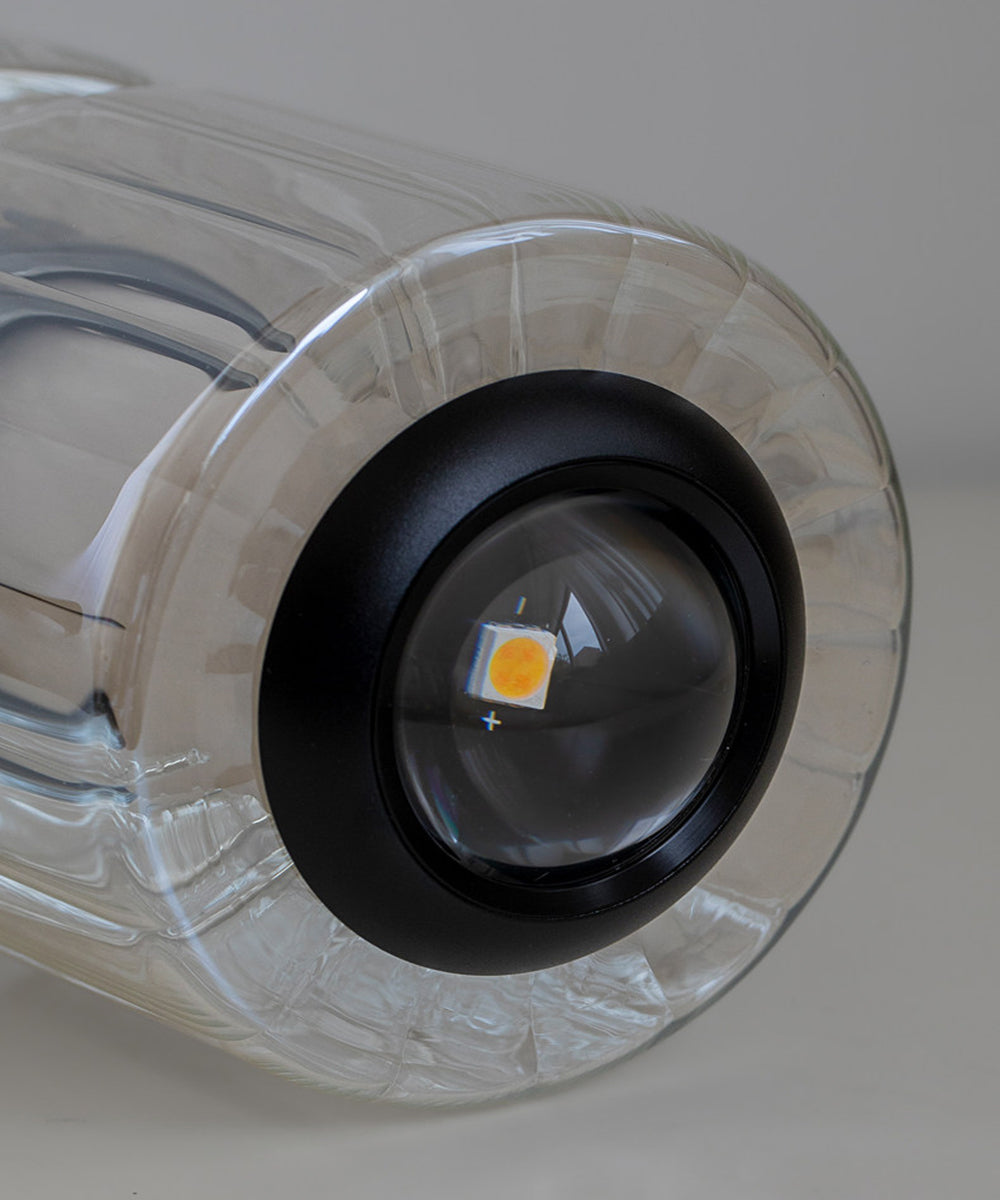 Double Glass Column Pendant Light – Architectural Ambient Lamp