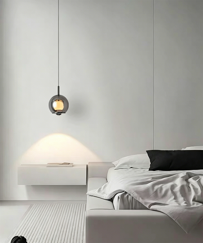 Luna Glass Stone Pendant Light – Modern Ambient LED Hanging Lamp