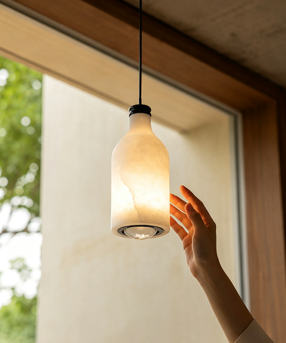 Adjustable Alabaster Marble Pendant Light – Soft Ambient Lamp