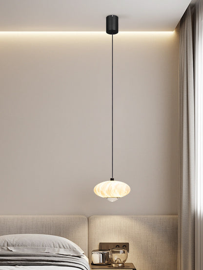 Stone Halo Pendant Light – Minimalist Natural Stone Ambient Lamp