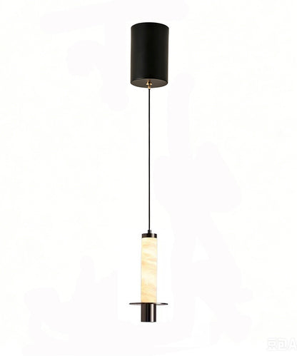 Steel Halo Marble Pendant Light – Sculptural Ambient Ceiling Lamp