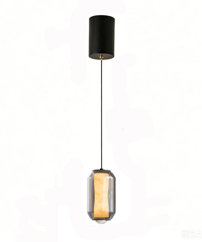 Crystal Core Glass Pendant Light – Modern Ambient Hanging Lamp