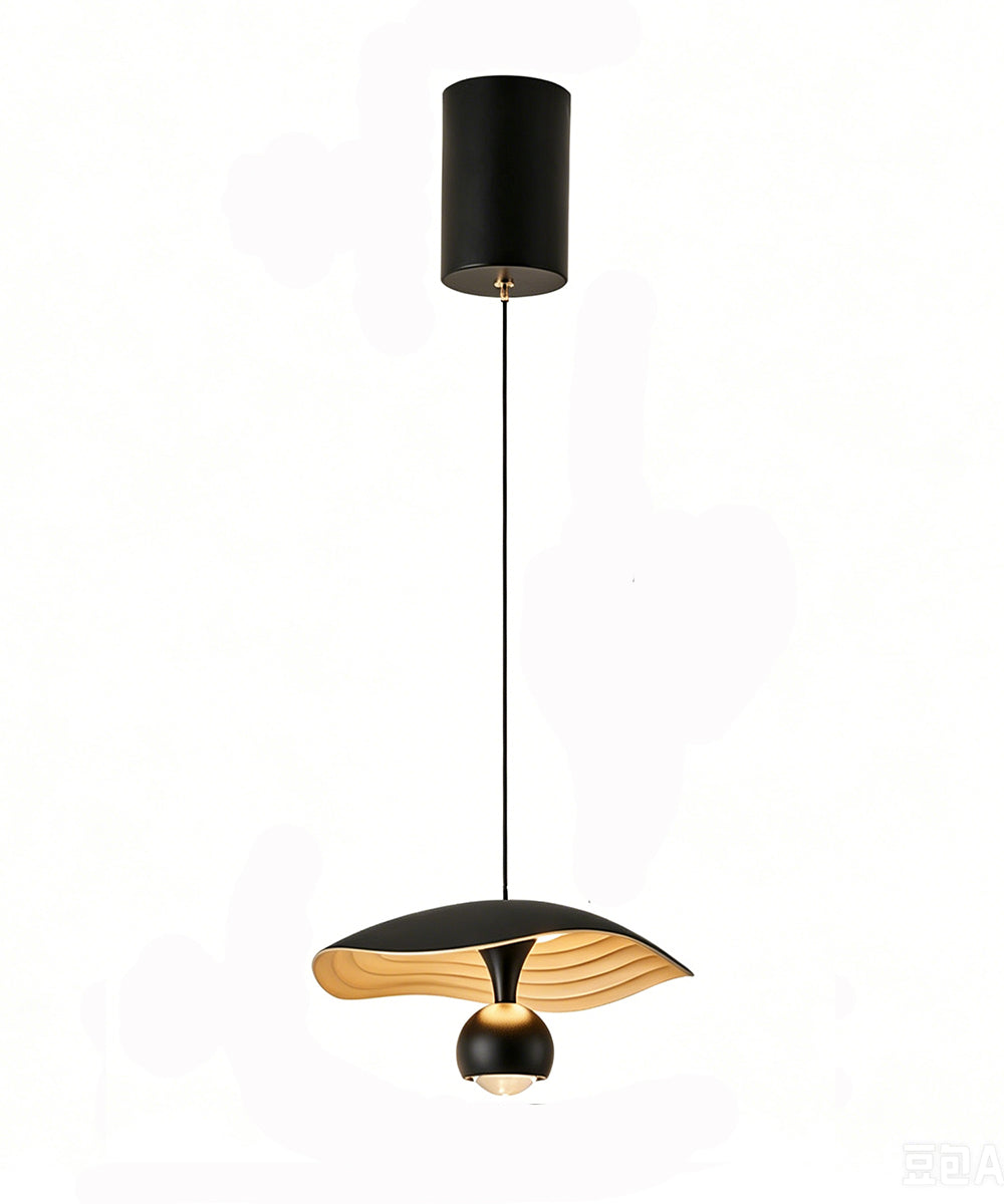 Alu Wave Modern LED Pendant Light – Sculptural Curved Aluminum Hanging Lamp