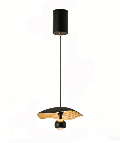 Alu Wave Modern LED Pendant Light – Sculptural Curved Aluminum Hanging Lamp
