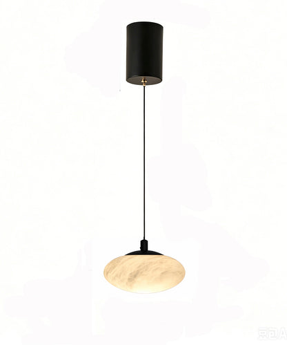 Minimal Marble Disc Pendant Light – Modern Sculptural Lamp