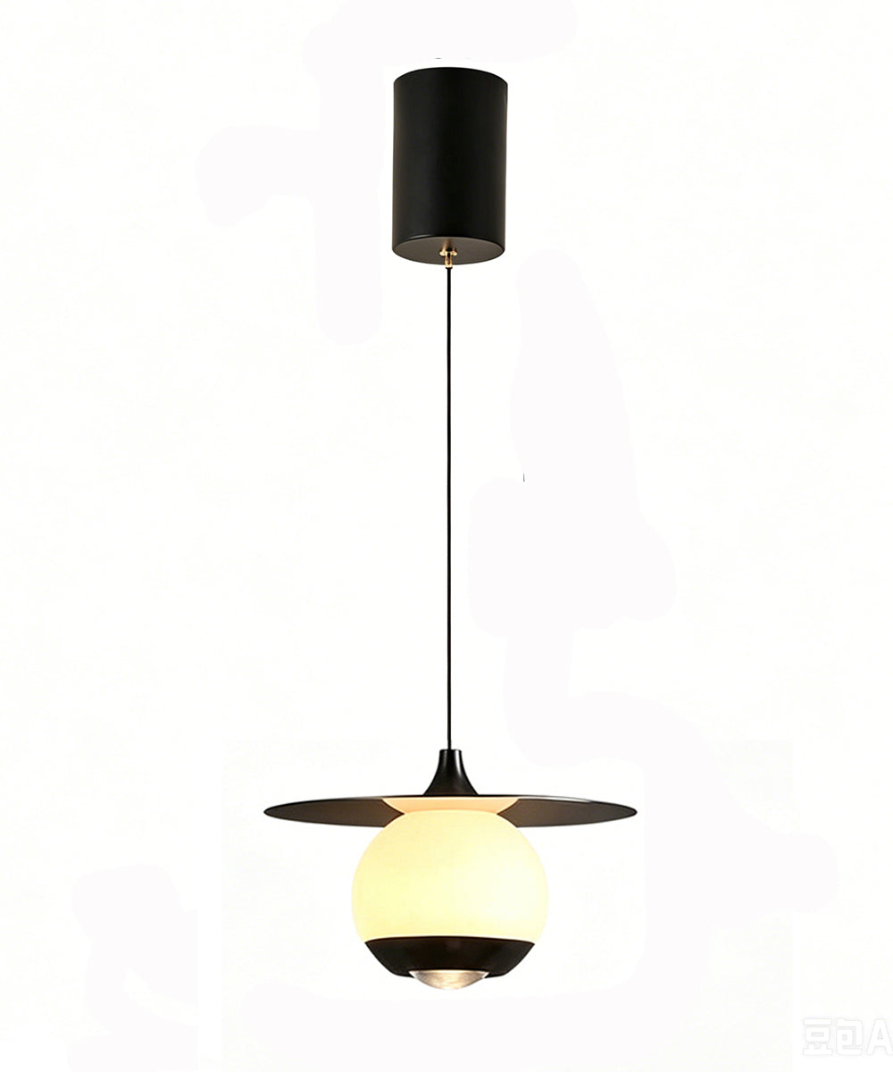 Steel Halo Marble Pendant Light – Sculptural Ambient Ceiling Lamp