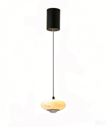 Stone Halo Pendant Light – Minimalist Natural Stone Ambient Lamp