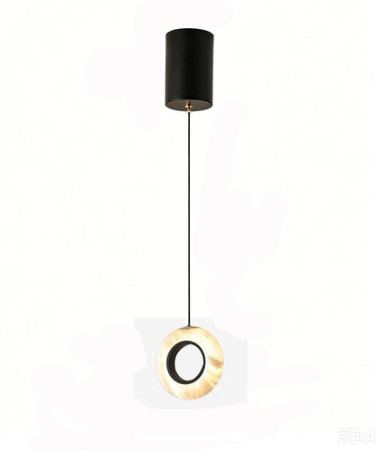 Marble Halo Ring Pendant Light – Sculptural Ambient Lamp